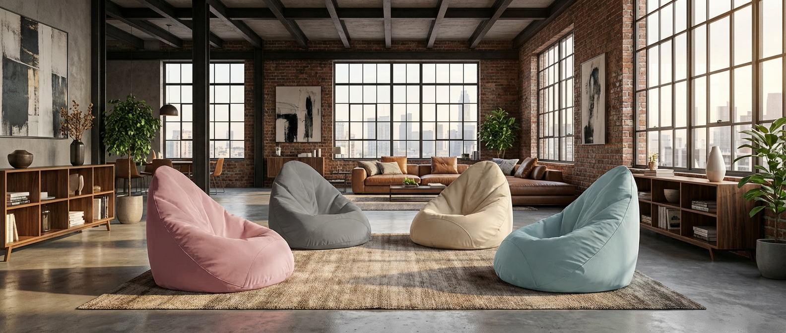 Premium Sitzsack für Erwachsene im Wohnzimmer