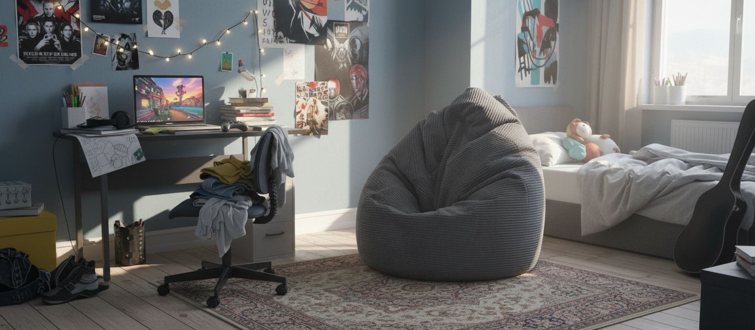 Sitzsack Flumpy Dune XL anthrazit grossansicht gitarre