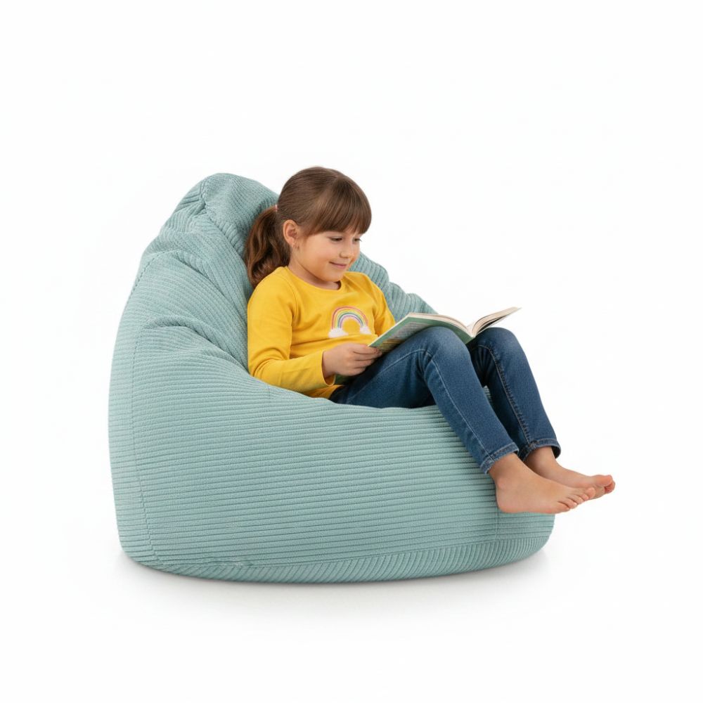 Sitzsack Flumpy L salbei mädchen mit buch