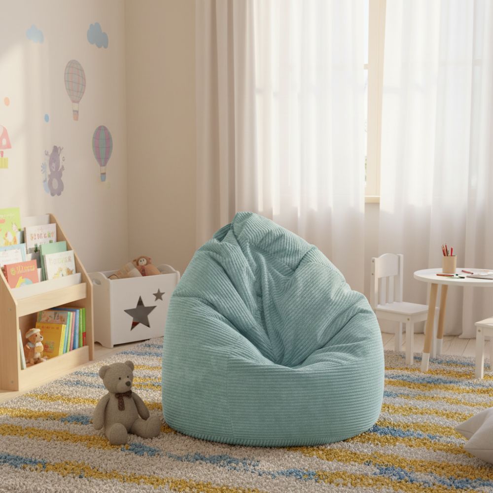 Sitzsack Flumpy L salbei im kinderzimmer