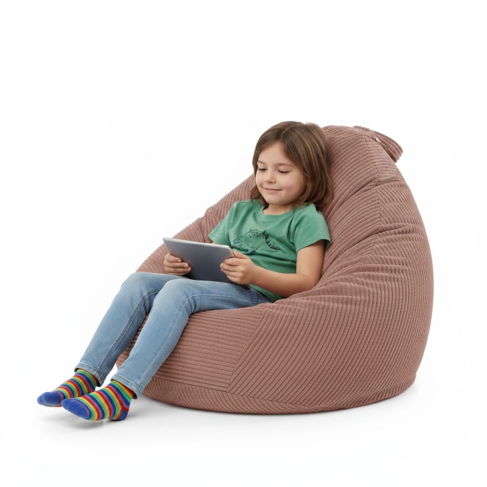 Sitzsack Flumpy L terracotta mädchen mit tablett