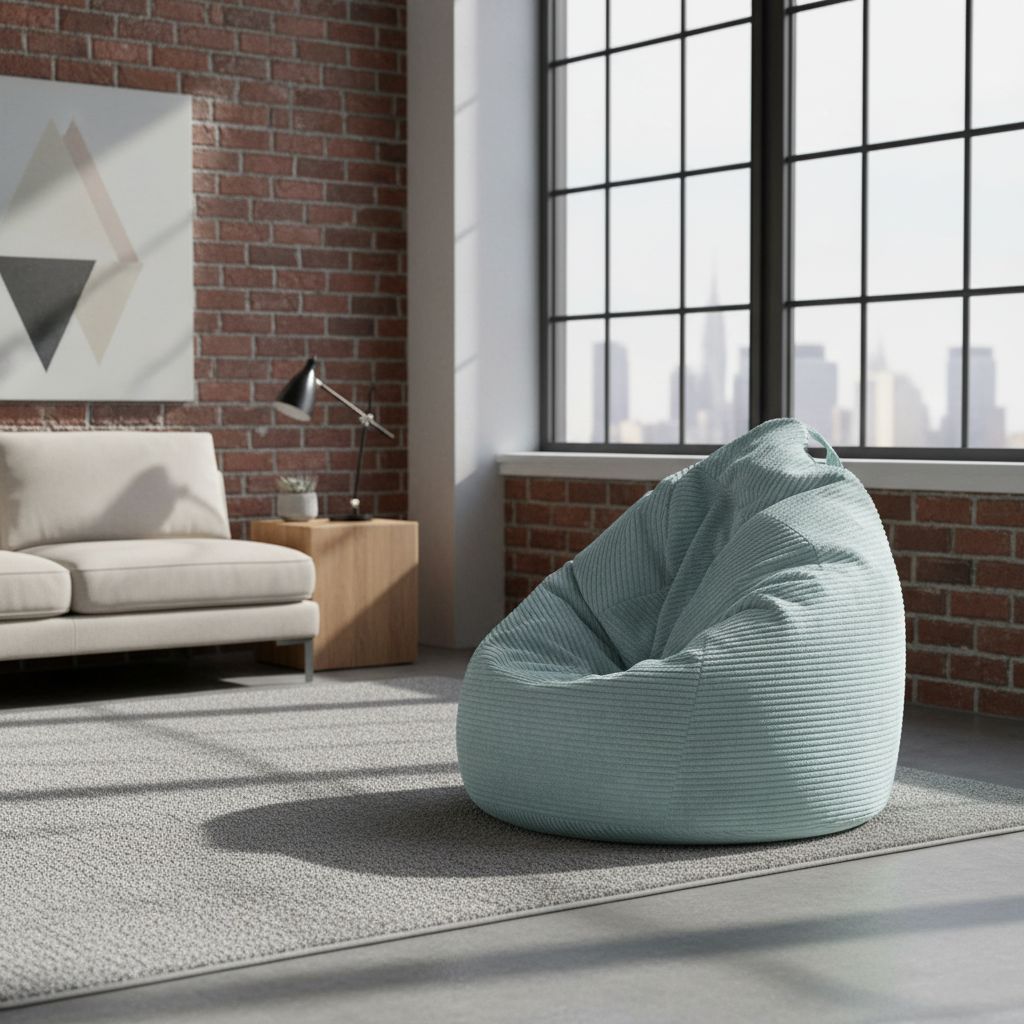 Sitzsack Flumpy Dune XXL salbei in wohnzimmer