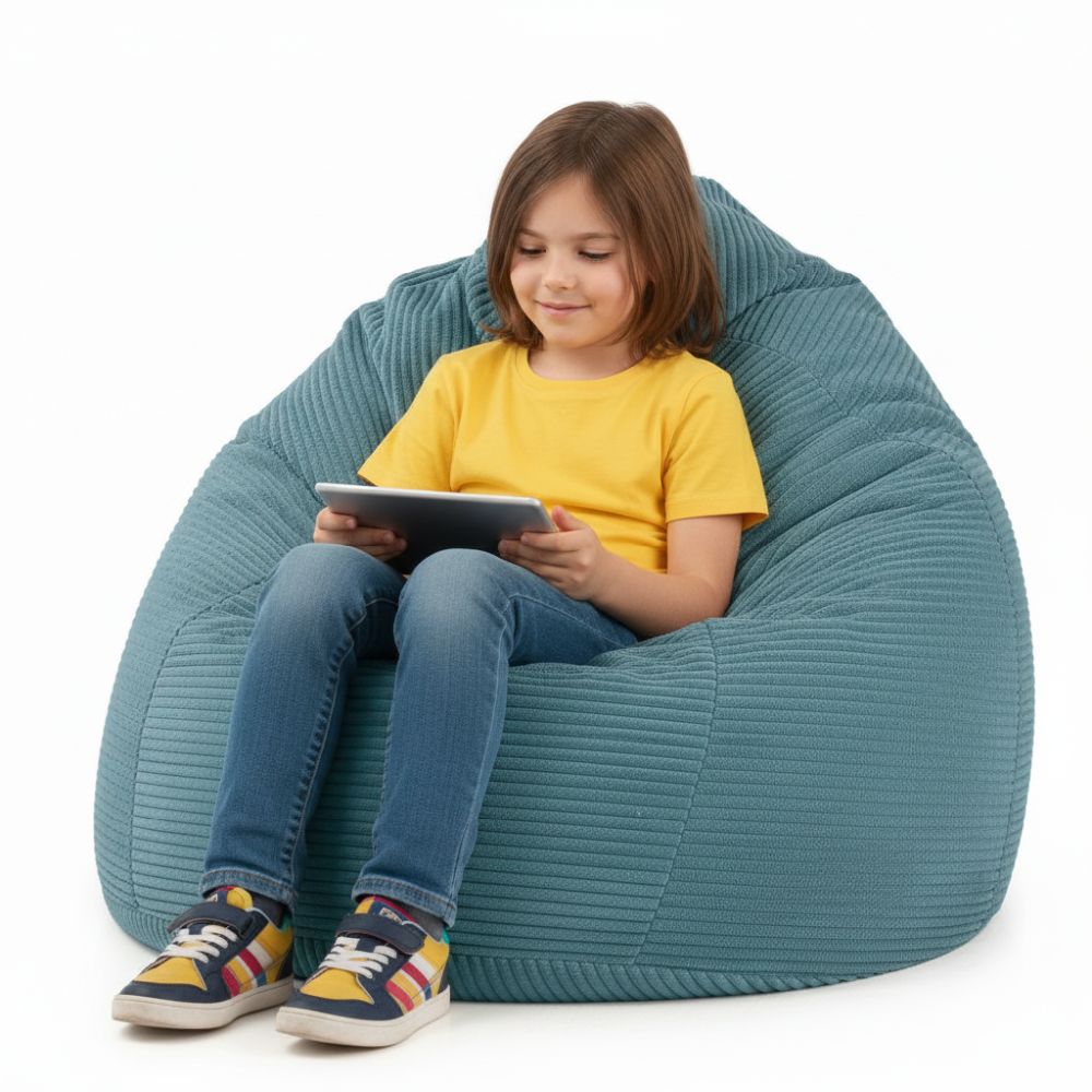 Sitzsack Flumpy L petrol mädchen mit tablett