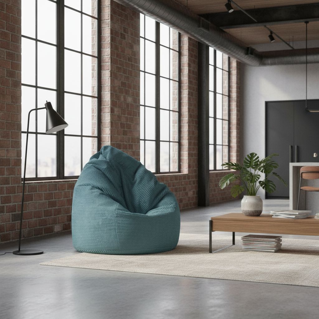 Sitzsack Flumpy Dune XXL petrol in wohnzimmer