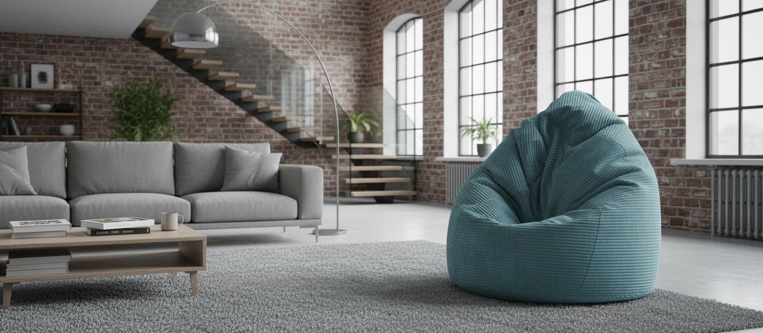 Sitzsack Flumpy Dune XXL petrol grossansicht
