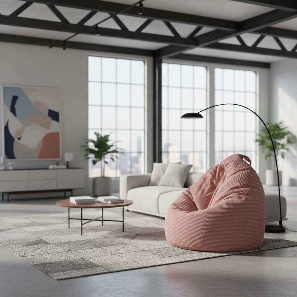 Sitzsack Flumpy Dune XXL terracotta in wohnzimmer